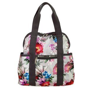 LESPORTSAC DOUBLE TROUBLE FLORAL PRINT NYLON BACKPACK 2442 E776 BY PHOTO BLOOMS